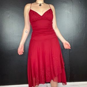Vintage 90s y2k red party dress